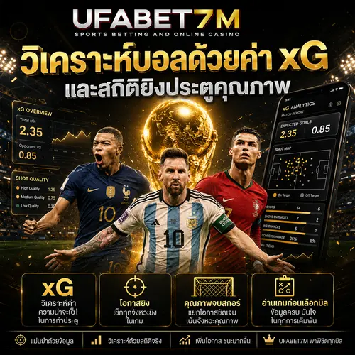 วิเคราะห์บอลด้วยค่า xG และสถิติยิงประตูคุณภาพ
