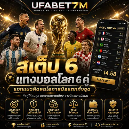 สเต็ป 6 แทงบอลโลก 6 คู่ แจกแนวคิดลดโอกาสบิลแตกทั้งชุด